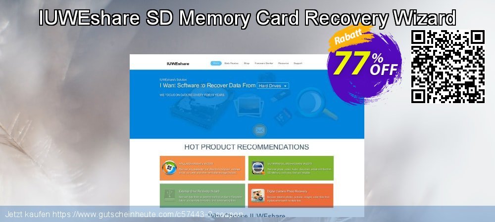 IUWEshare SD Memory Card Recovery Wizard verblüffend Disagio Bildschirmfoto