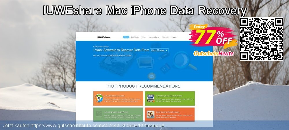 IUWEshare Mac iPhone Data Recovery besten Preisnachlass Bildschirmfoto