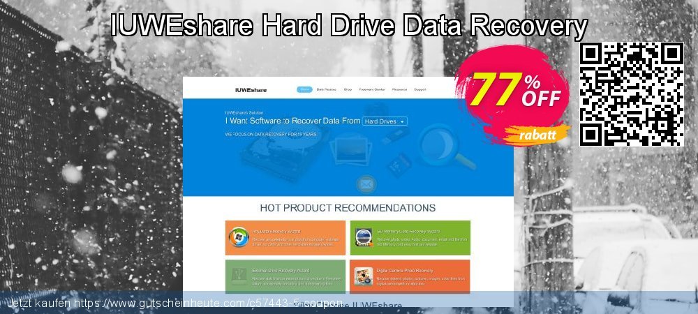 IUWEshare Hard Drive Data Recovery formidable Außendienst-Promotions Bildschirmfoto