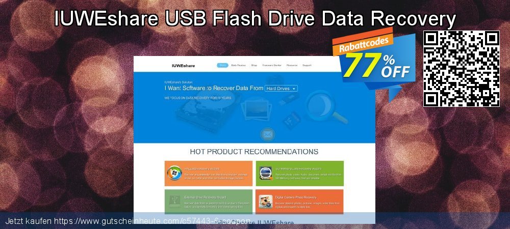 IUWEshare USB Flash Drive Data Recovery verwunderlich Preisreduzierung Bildschirmfoto