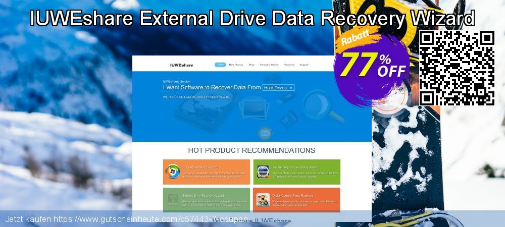IUWEshare External Drive Data Recovery Wizard toll Preisnachlass Bildschirmfoto
