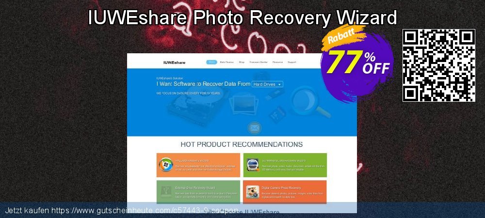 IUWEshare Photo Recovery Wizard beeindruckend Beförderung Bildschirmfoto
