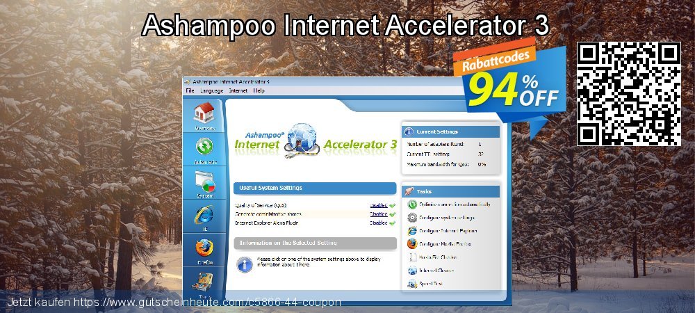 Ashampoo Internet Accelerator 3 super Förderung Bildschirmfoto