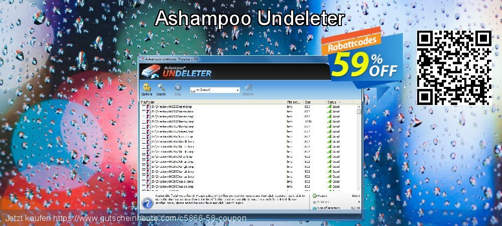 Ashampoo Undeleter geniale Außendienst-Promotions Bildschirmfoto