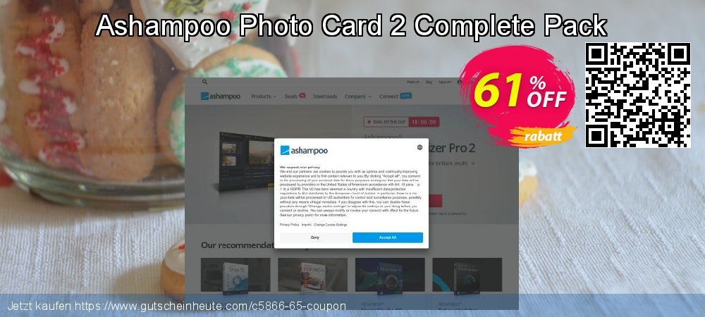 Ashampoo Photo Card 2 Complete Pack ausschließlich Ermäßigungen Bildschirmfoto