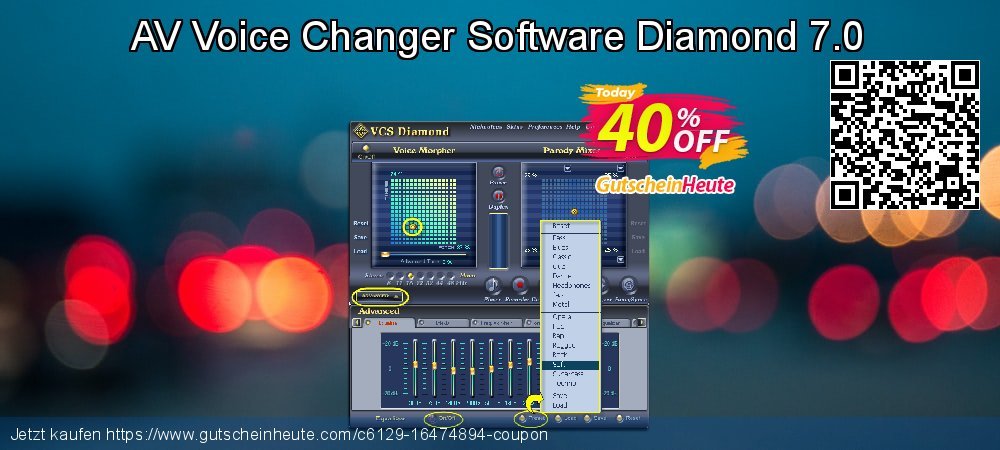 AV Voice Changer Software Diamond 7.0 überraschend Promotionsangebot Bildschirmfoto
