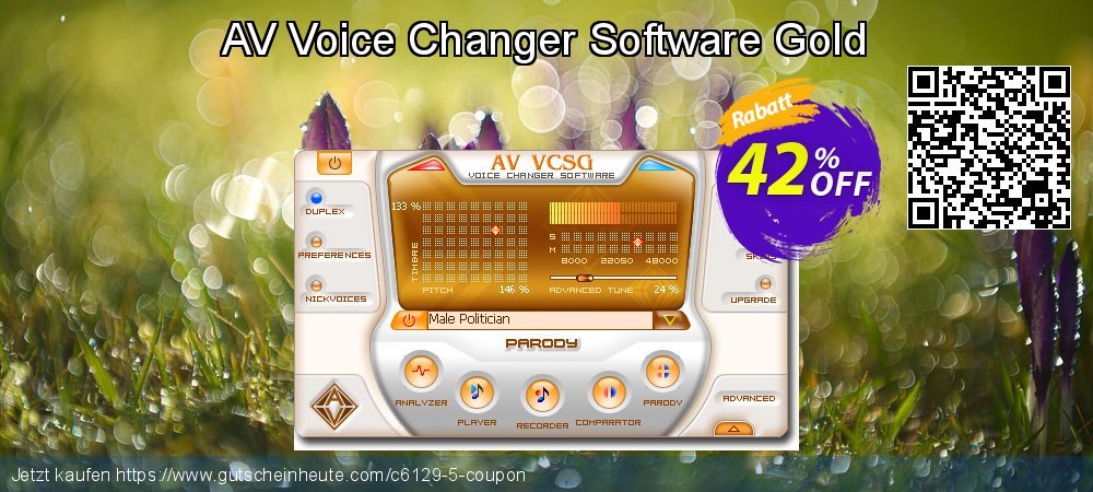 AV Voice Changer Software Gold Exzellent Sale Aktionen Bildschirmfoto