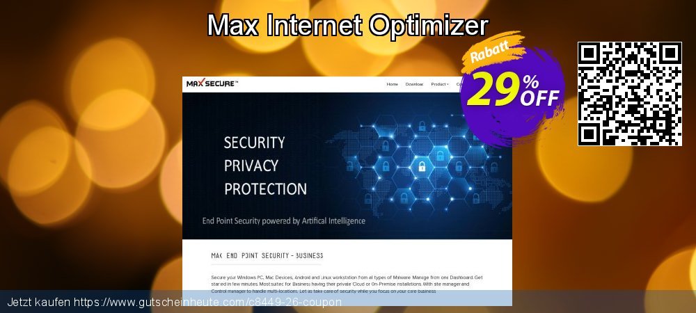 Max Internet Optimizer ausschließlich Beförderung Bildschirmfoto