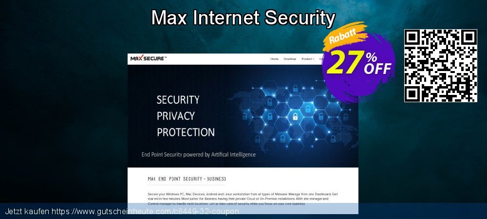 Max Internet Security fantastisch Promotionsangebot Bildschirmfoto