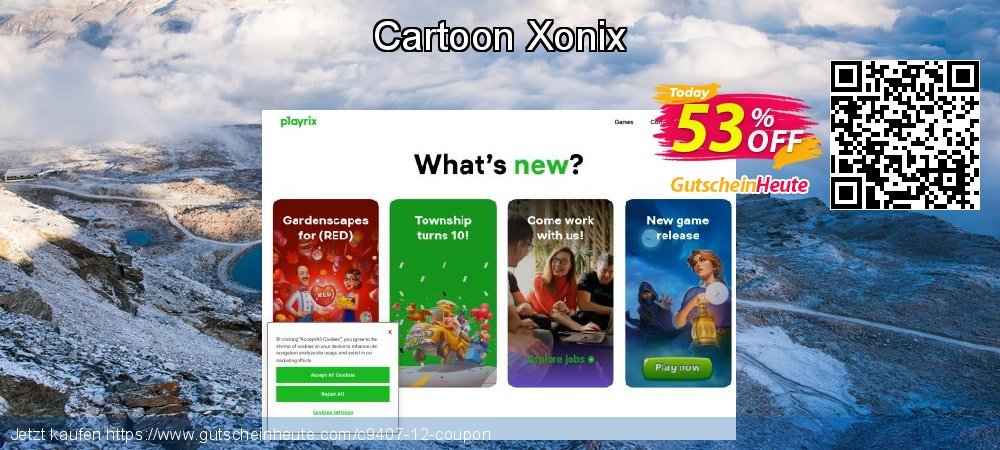 Cartoon Xonix spitze Diskont Bildschirmfoto