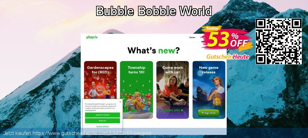 Bubble Bobble World ausschließenden Außendienst-Promotions Bildschirmfoto
