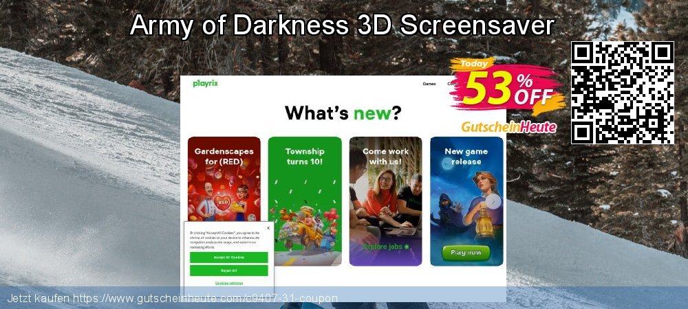 Army of Darkness 3D Screensaver formidable Disagio Bildschirmfoto