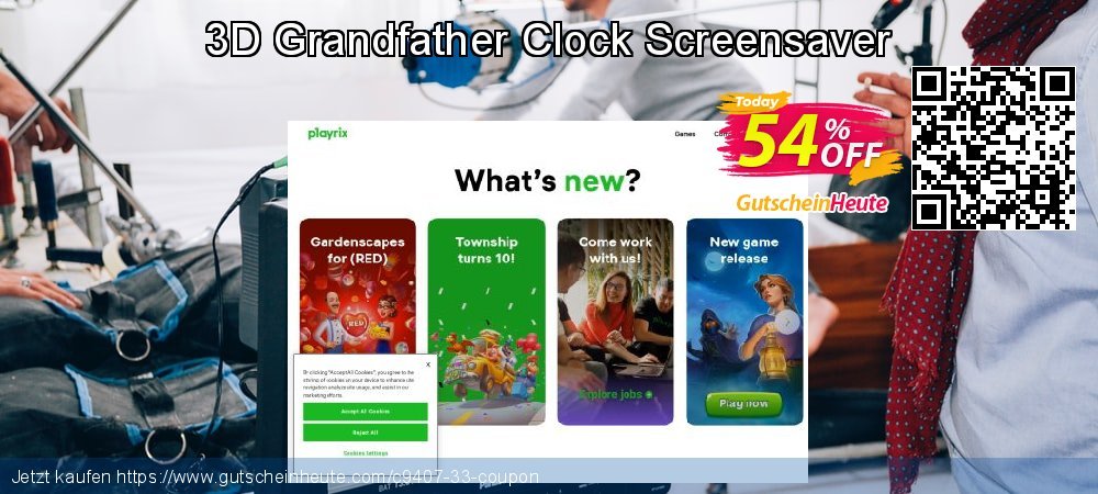 3D Grandfather Clock Screensaver toll Ausverkauf Bildschirmfoto