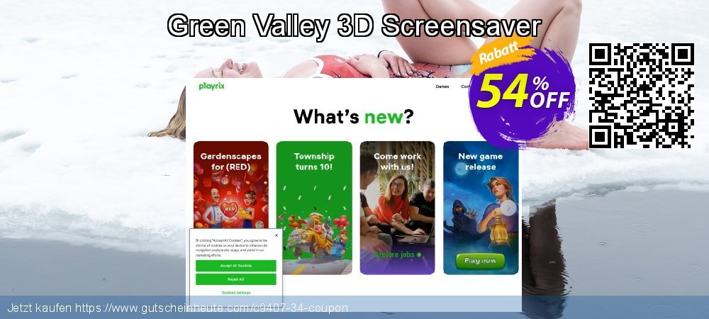 Green Valley 3D Screensaver Exzellent Außendienst-Promotions Bildschirmfoto