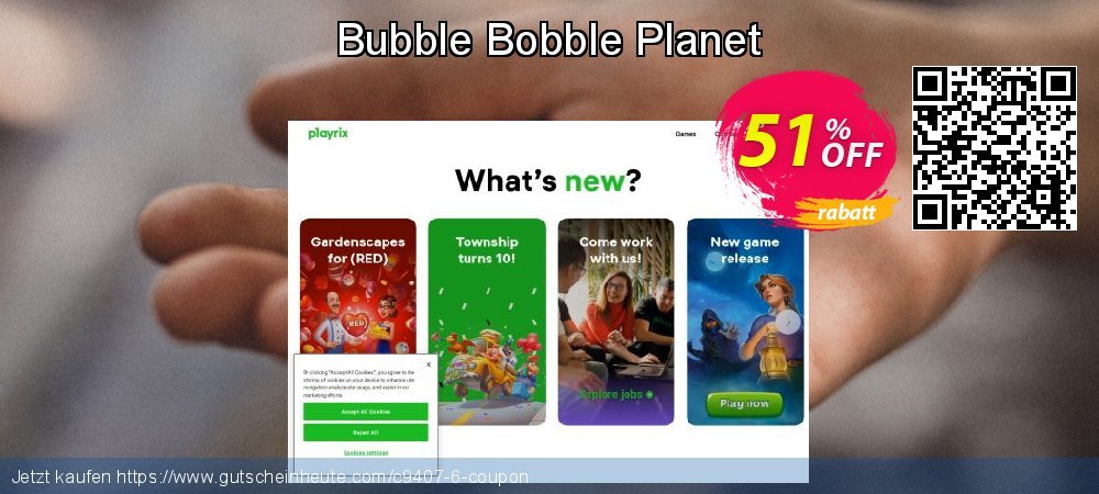 Bubble Bobble Planet ausschließenden Promotionsangebot Bildschirmfoto