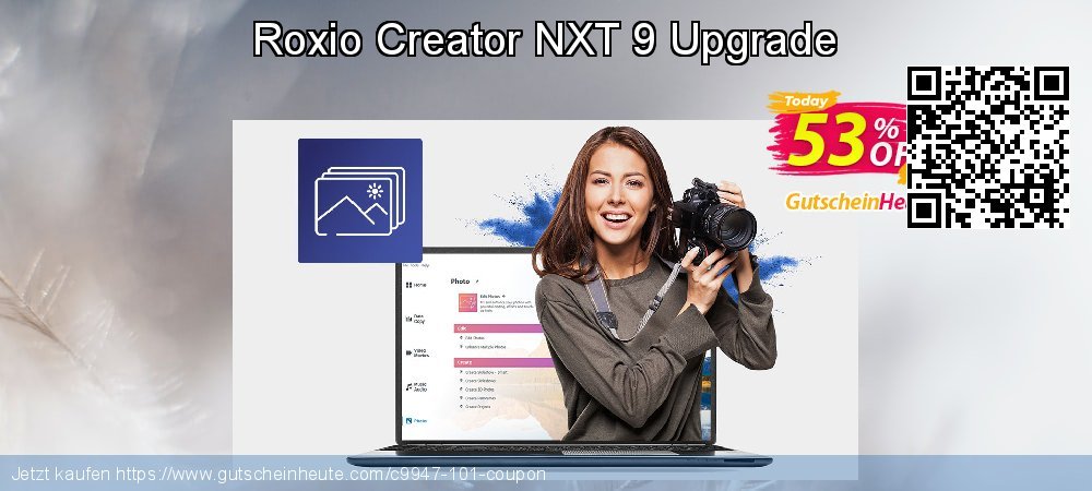 Roxio Creator NXT 9 Upgrade toll Sale Aktionen Bildschirmfoto